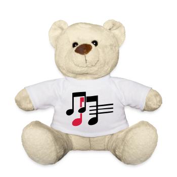 musique - Nounours - blanc - Devant