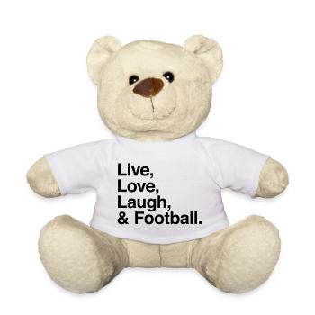 live love laugh and football - Teddy - Weiß - Vorne