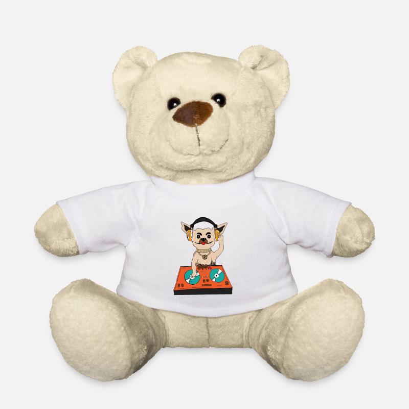 DJ dog - Teddy Bear - white