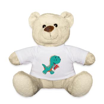 Dino pizza - Teddy Bear - white - Front