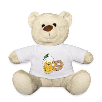 Bier und Brezel - Teddy - Weiß - Vorne
