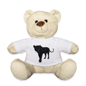 T-shirt de panthère noire - Nounours - blanc - Devant