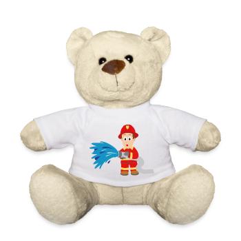 firefighter - Teddy Bear - white - Front