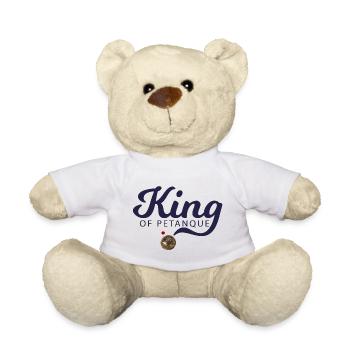 King of Pétanque - Teddy Bear - white - Front