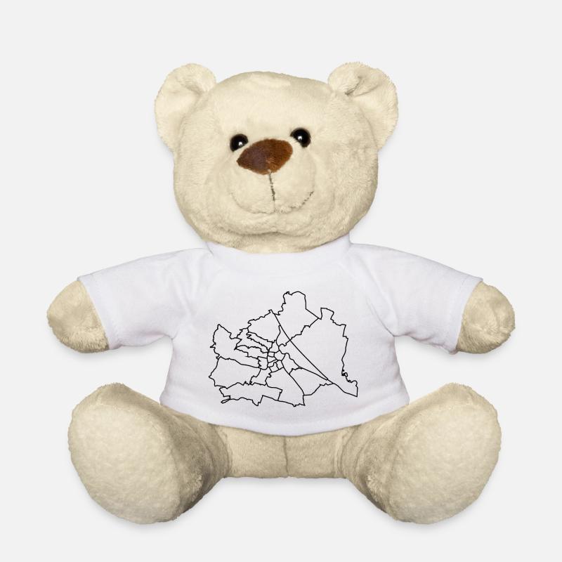 Vienna Map - Teddy Bear - white