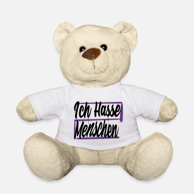 Ich hasse Menschen - Teddy - Weiß