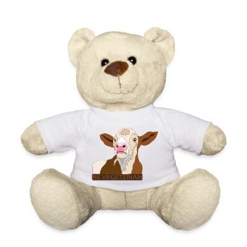 Veau soit végétarien - Nounours - blanc - Devant