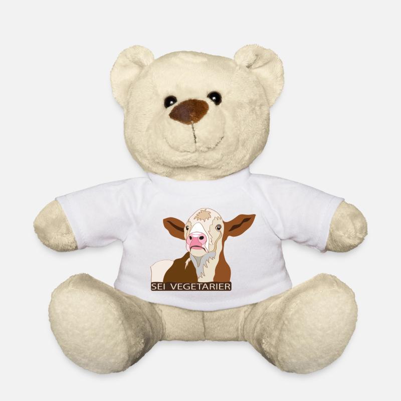 Kalb: Sei Vegetarier - Teddy - Weiß