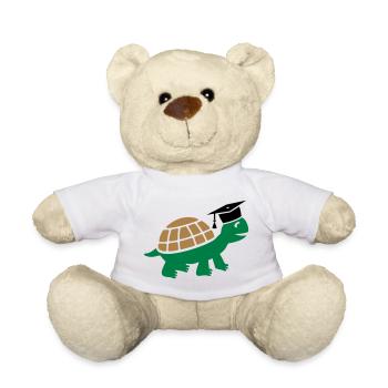 Tortue avec chapeau de doctorat Études de thèse - Nounours - blanc - Devant