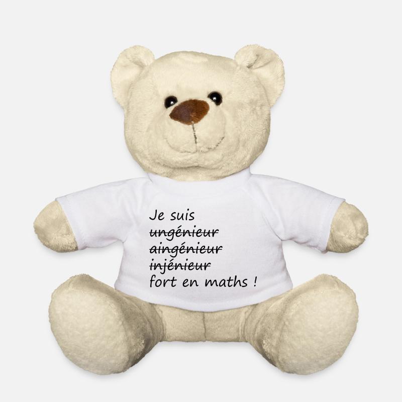 Je suis fort en maths - Nounours - blanc