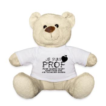 Je suis Prof - Nounours - blanc - Devant