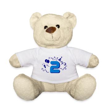 2nd birthday boy - Teddy Bear - white - Front