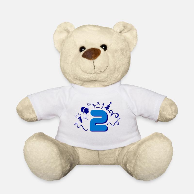 2. Geburtstag Jungen - Teddy - Weiß