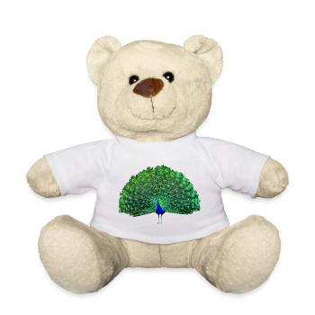 Vert paon, bleu - Nounours - blanc - Devant