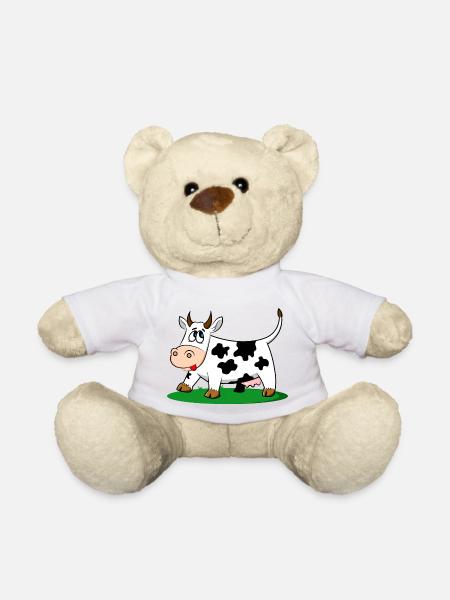 Cow Animal Funny Gift Gift Idea - Teddy Bear - white