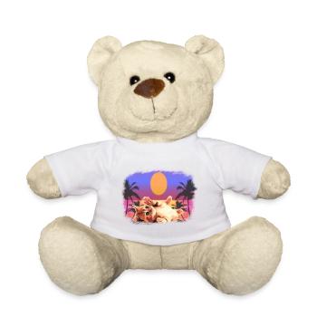 Bébé chat paumes soleil - Nounours - blanc - Devant