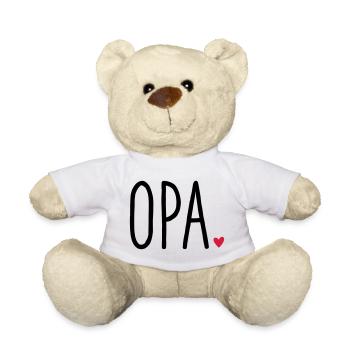 Opa Herz - Geschenk Enkel Liebe - Teddy - Weiß - Vorne