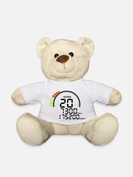 compteur anniversaire years ans 20 ans - Nounours - blanc