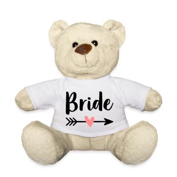 Bride cupid arrow bachelorette party gift - Teddy Bear - white - Front