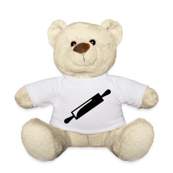 Rolling pin - Teddy Bear - white - Front