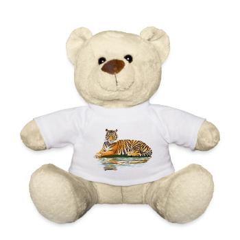 tiger - Teddy Bear - white - Front