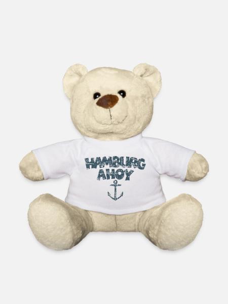 Hamburg Ahoy Anker (Vintage/Blau) - Teddy - Weiß