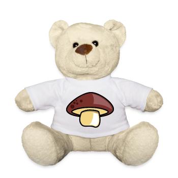 Mushroom Mushroom Gift Idea Symbol - Teddy Bear - white - Front