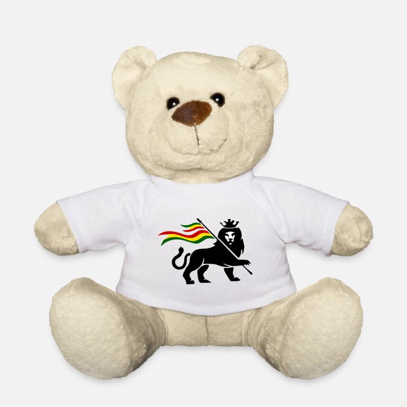 Lion drapeau Rasta - Nounours - blanc