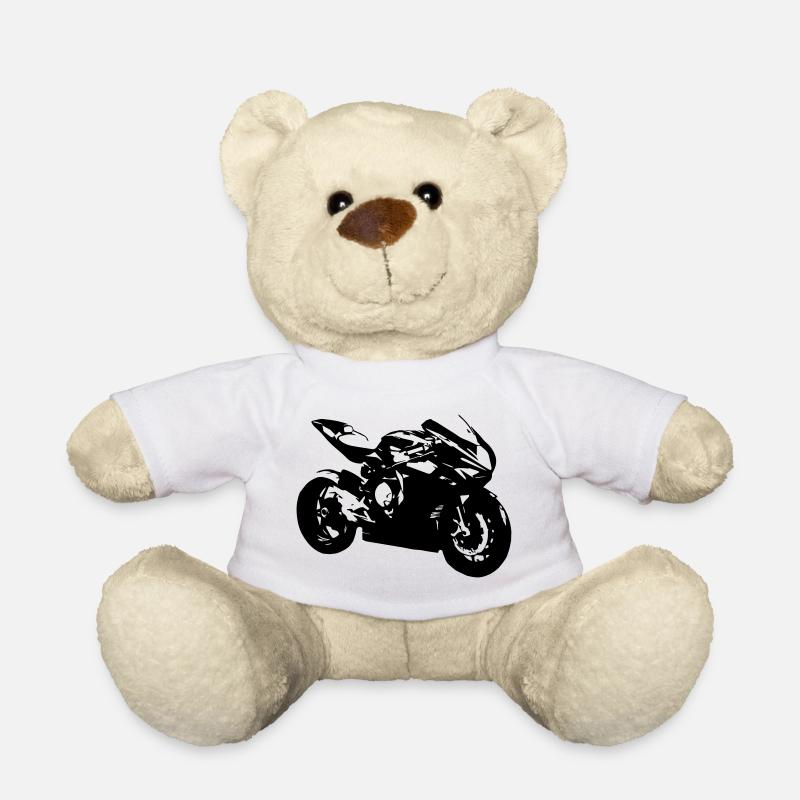 moto - Nounours - blanc