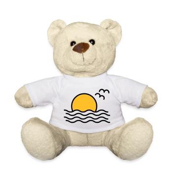 Coucher de soleil - Nounours - blanc - Devant