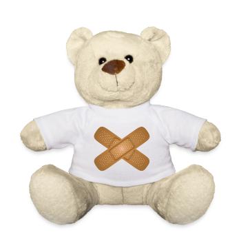 Plaster Gesichtsmaske - Teddy - Weiß - Vorne