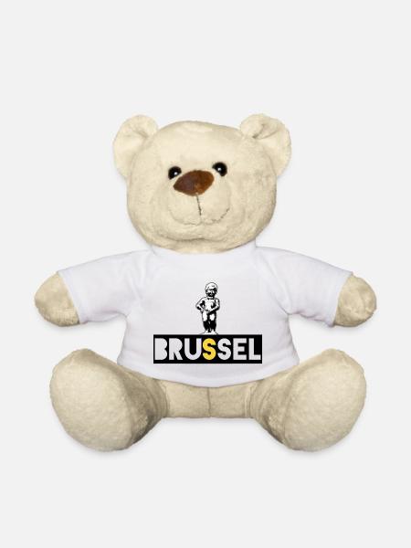 Bruxelles Manneken Pis - Nounours - blanc