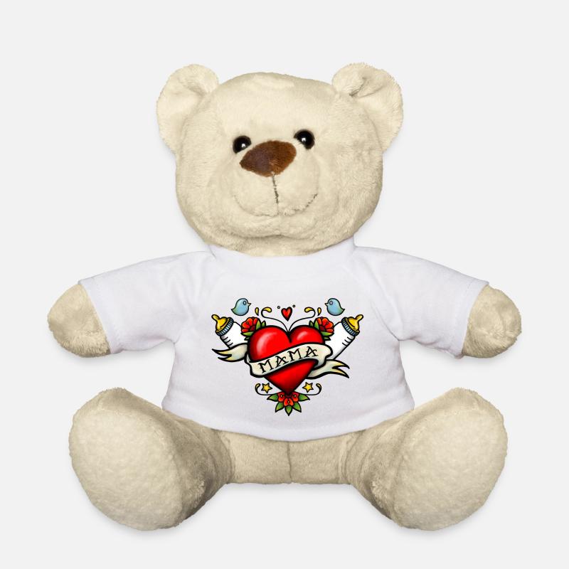Heart tattoo mom - Teddy Bear - white