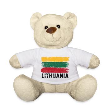 Coups de pinceau tricolores vibrants - Nounours - blanc - Devant