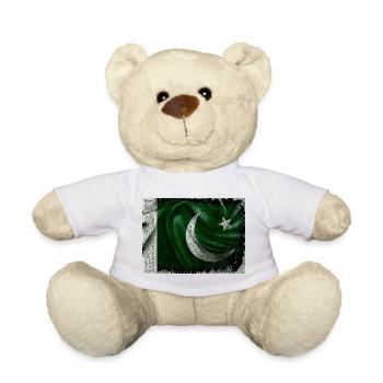 Drapeau pakistanais - Nounours - blanc - Devant