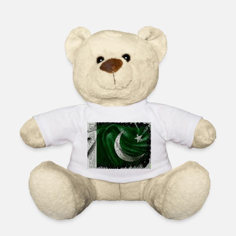 Drapeau pakistanais - Nounours - blanc
