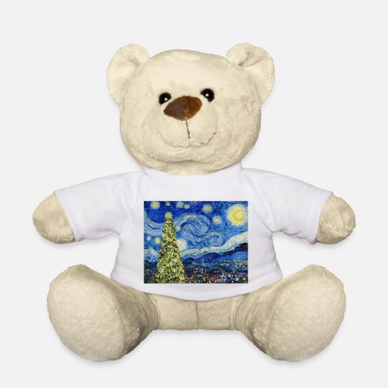 Van Gough Starry Night - Christmas Tree Trending - Nounours - blanc