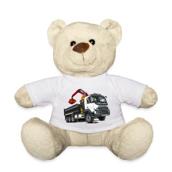 LKW mit Kran - Teddy - Weiß - Vorne