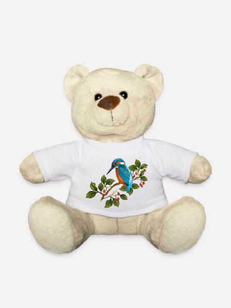 Bunter Vogel - Teddy - Weiß