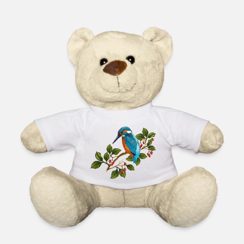 Bunter Vogel - Teddy - Weiß