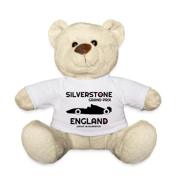 Silverstone, , England, britische Flagge - Teddy - Weiß - Vorne