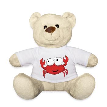 Crab with googly eyes - Teddy Bear - white - Front