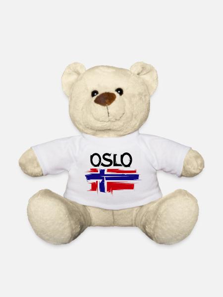 Oslo Norwegen Logo Illustration Skandinavien - Teddy - Weiß