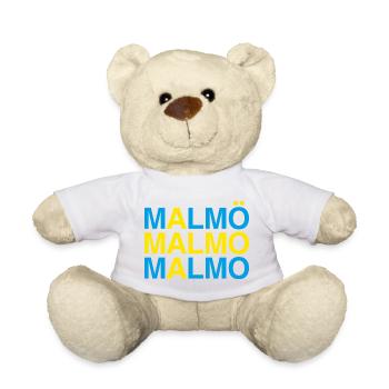 MALMÖ - Sweden - Schweden - Schwedische Flagge - Teddy - Weiß - Vorne