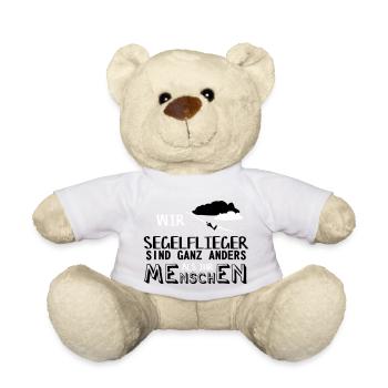 Segelflugzeug Segelfliegen Segelflieger - Teddy - Weiß - Vorne