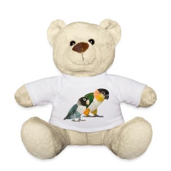 Caique et Agapornis - Nounours - blanc - Devant