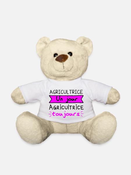 Agricultrice un jour, agricultrice toujours,cadeau - Nounours - blanc