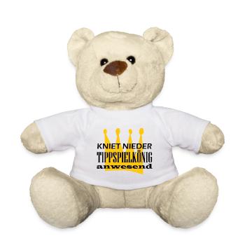 Geschenk Kniet nieder vor dem Tippspiel Gewinner - Teddy - Weiß - Vorne