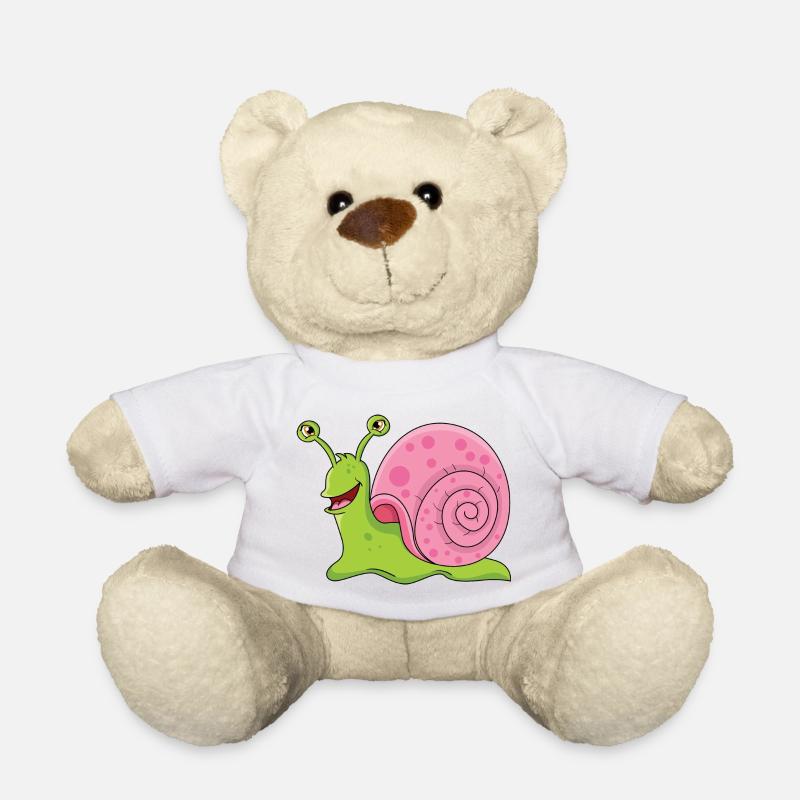 Schnecke Cartoon - Teddy - Weiß