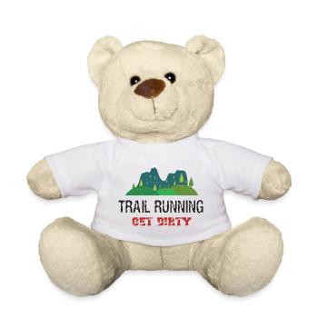 Trail Running – Get Dirty! - Teddy Bear - white - Front